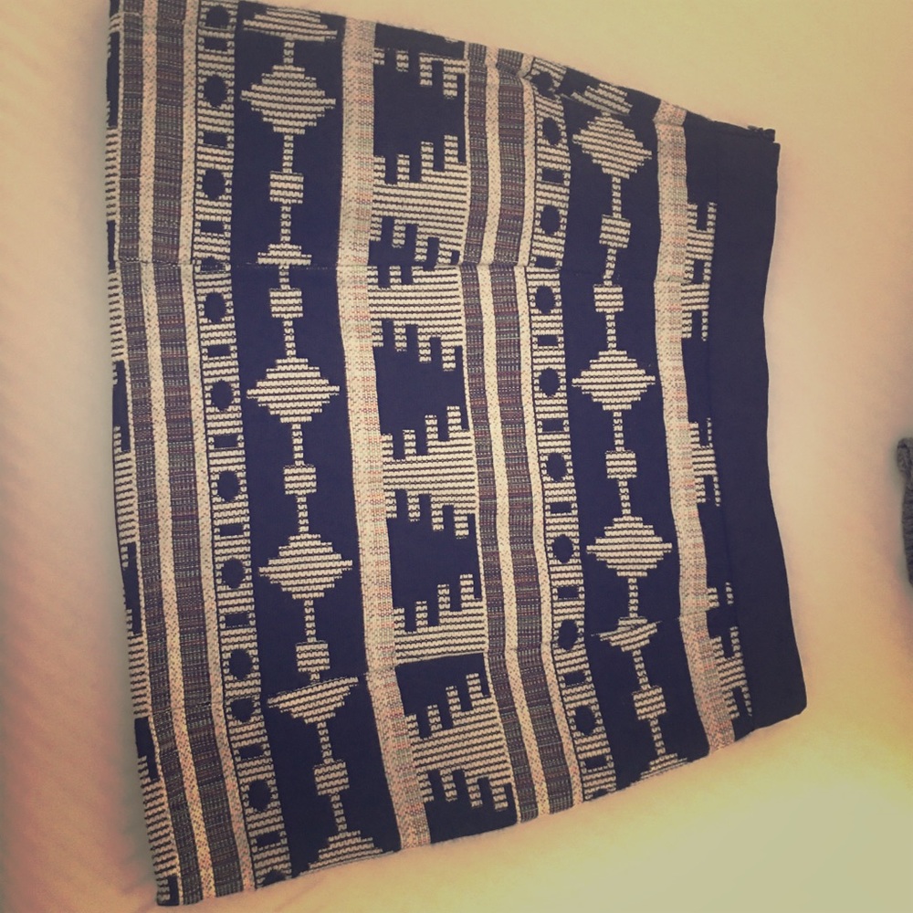 Aztec Print Skirt
